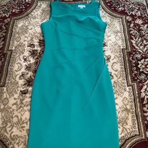 Emerald Green Scuba Sheath dress{Calvin Klein} sz6